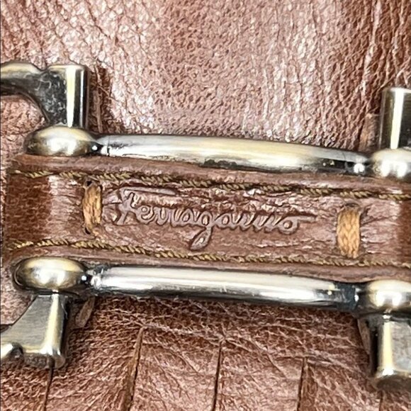 Salvatore Ferragamo Brown Loafers Size 9.5 Neutral Minimalist Business Casual - Picture 4 of 13